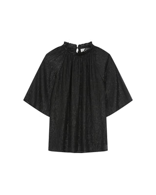 Blouse en lurex noir Topaze