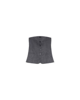 Top bustier en laine anthracite Tandem
