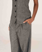 Top bustier en laine anthracite Tandem