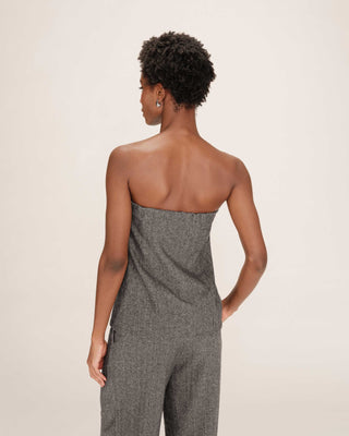 Top bustier en laine anthracite Tandem
