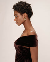 Body épaules dénudées chocolat Timeon