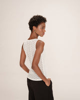 T-shirt en dentelle ecru Tenet