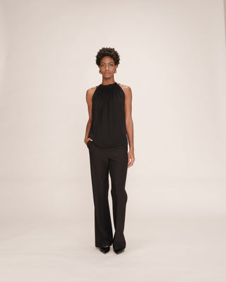 Top sans manches a pois noir Troy