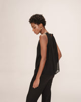 Top sans manches a pois noir Troy