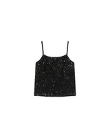 Top en velours sequins noir Twenty