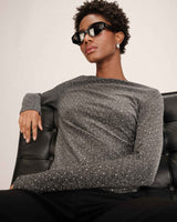 Top reversible en lurex argent Timothee