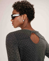 Top reversible en lurex argent Timothee