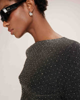 Top reversible en lurex argent Timothee