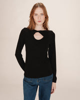 Top reversible en lurex noir Timothee