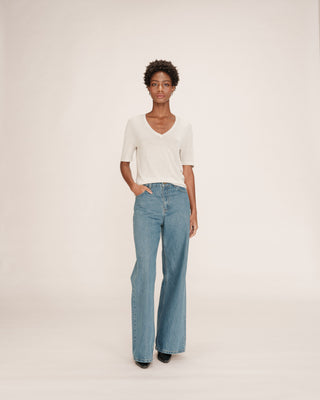 Top en lurex argent Taylor