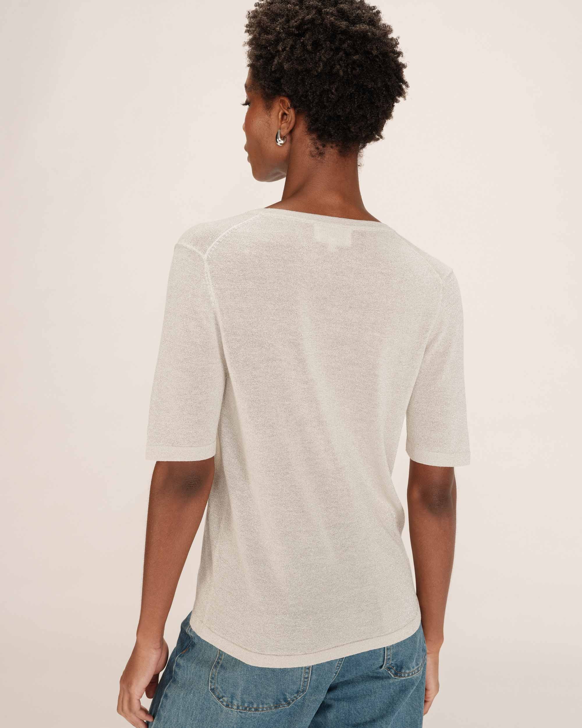 Top en lurex argent Taylor