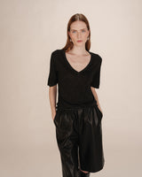 Top en lurex noir Taylor