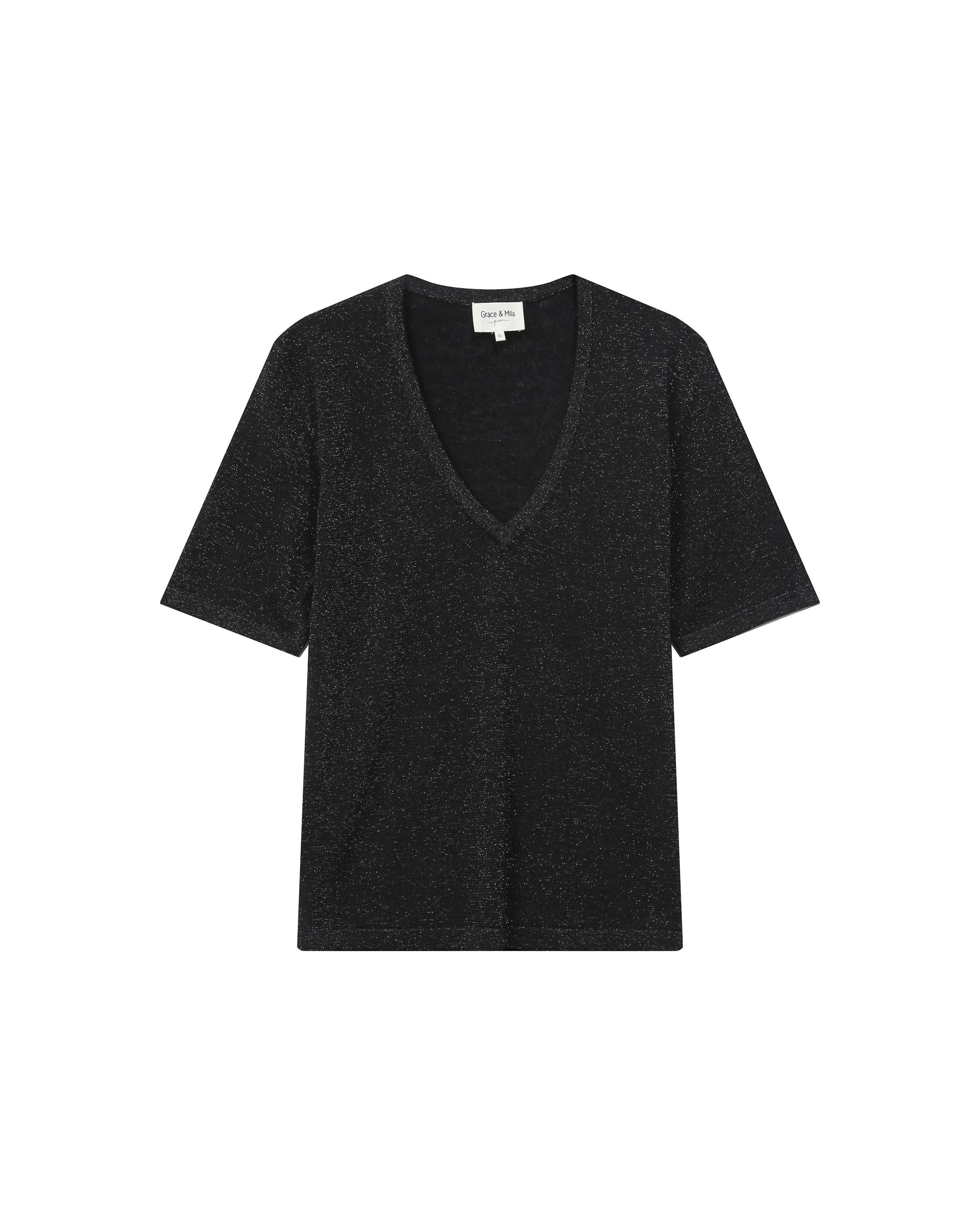 Top en lurex noir Taylor