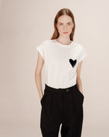 T-shirt motif coeur marine Take