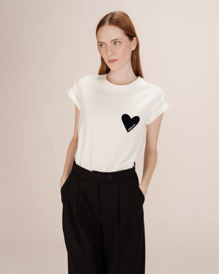 T-shirt motif coeur marine Take
