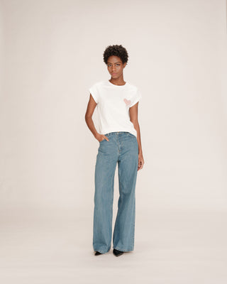 T-shirt motif coeur poudre Take