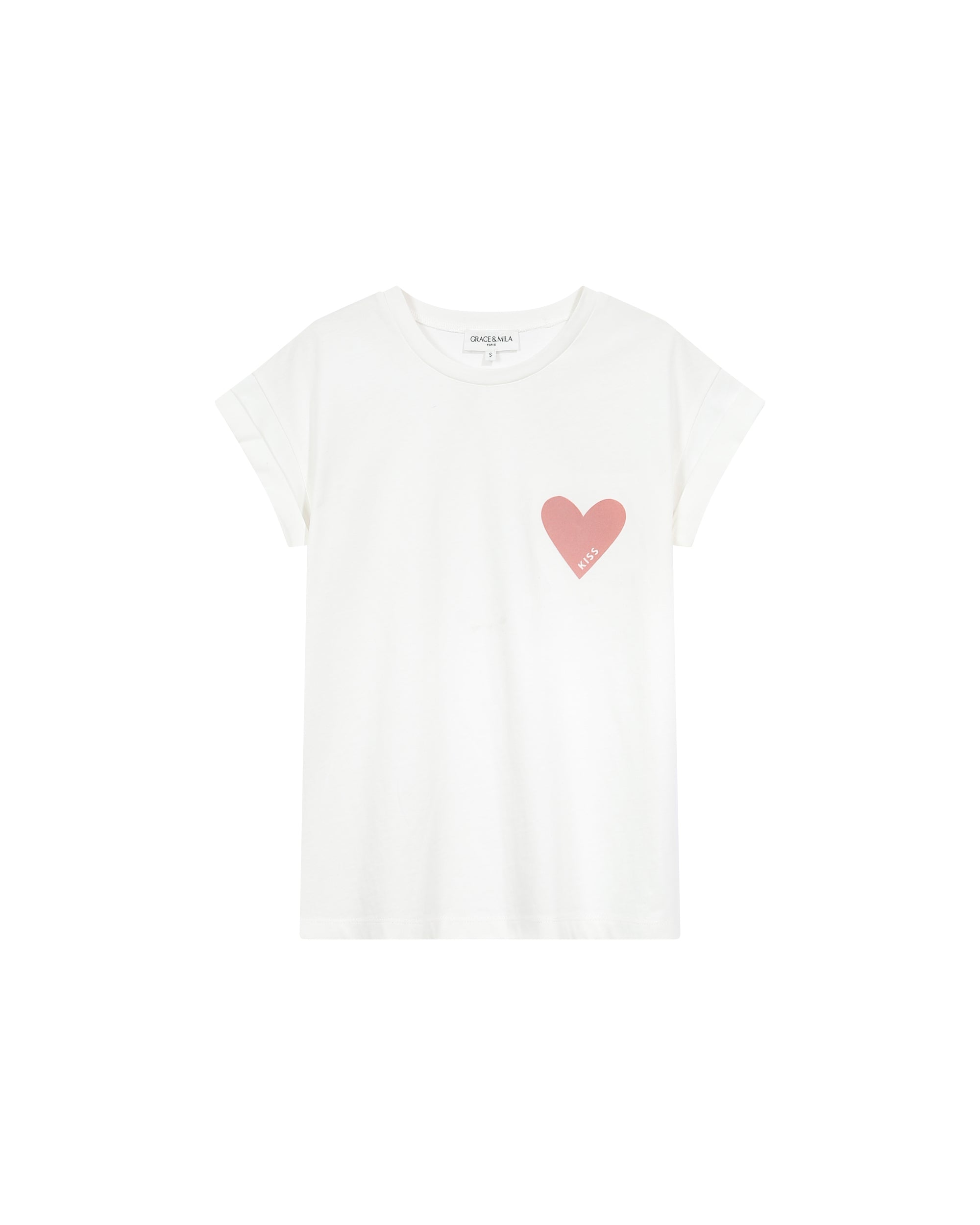 T-shirt motif coeur poudre Take