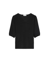 Top manches 3/4 en lurex noir Timide