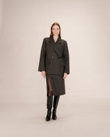 Blazer manteau laine anthracite Thomas