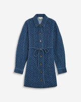 Vestido camisero corto en denim mediumblue Alizee