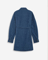 Vestido camisero corto en denim mediumblue Alizee