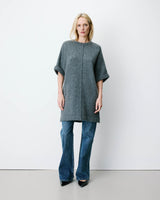Robe courte en maille manches kimono anthracite Alinae