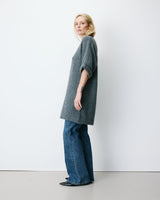 Robe courte en maille manches kimono anthracite Alinae