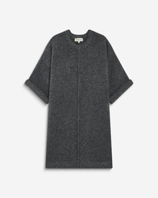 Robe courte en maille manches kimono anthracite Alinae