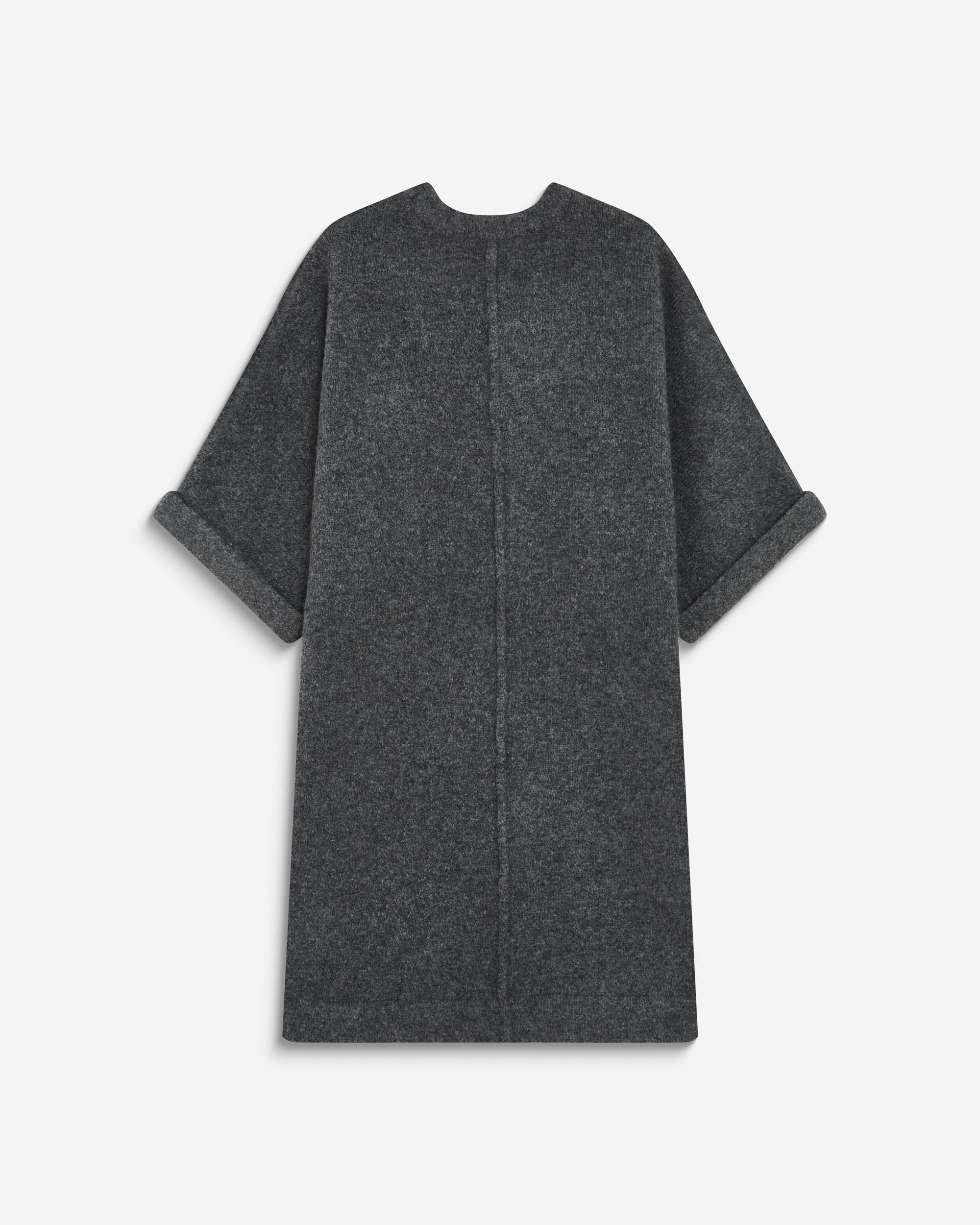 Robe courte en maille manches kimono anthracite Alinae