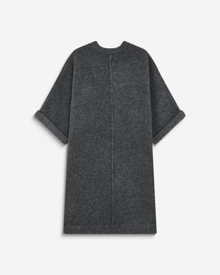 Robe courte en maille manches kimono anthracite Alinae
