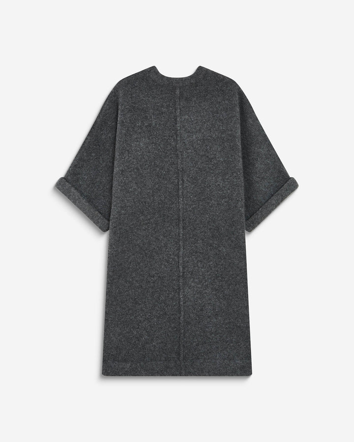 Robe courte en maille manches kimono anthracite Alinae