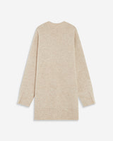 Vestido corto de punto oversize beige Airina