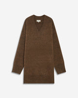 Vestido corto de punto oversize chocolat Airina
