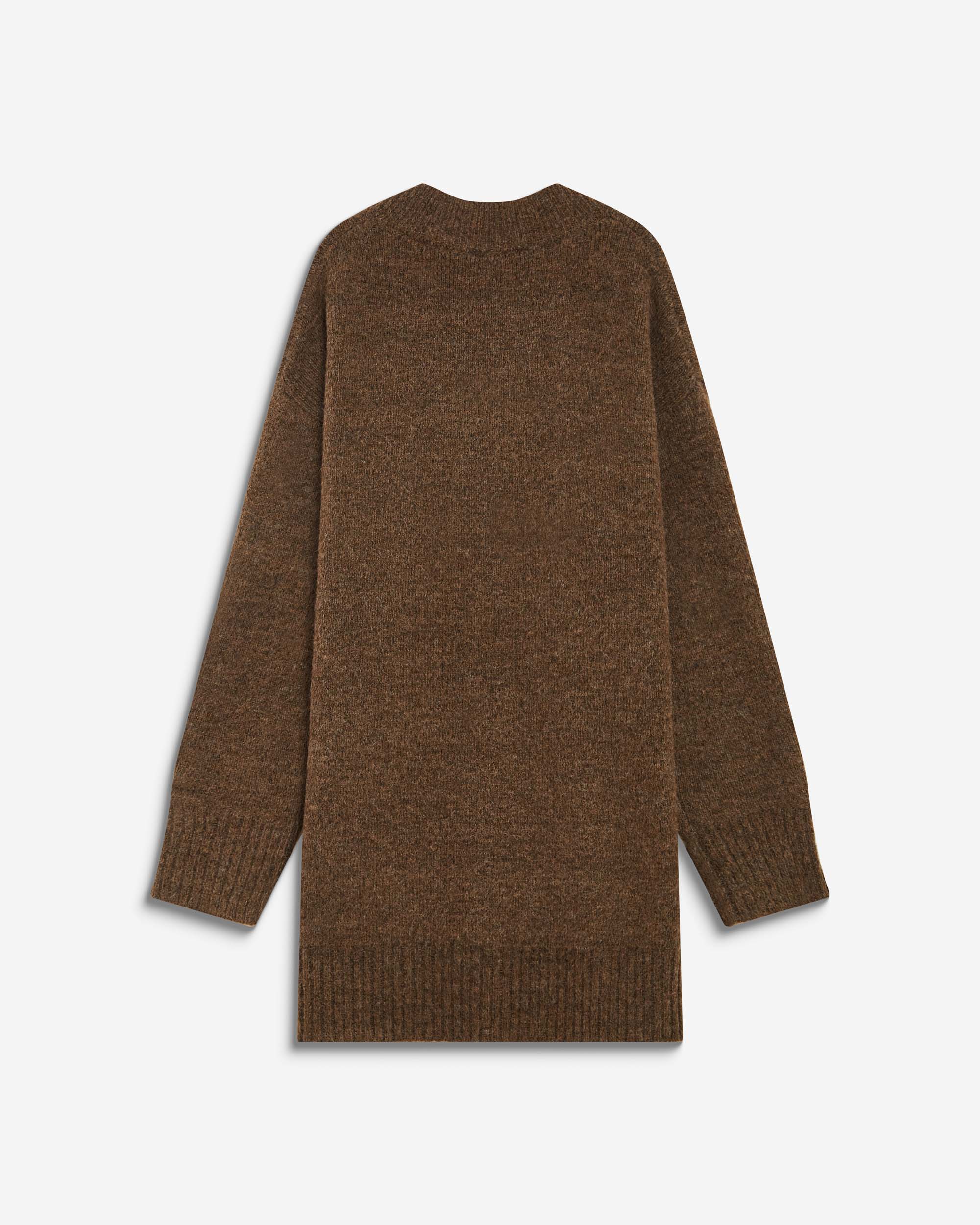 Vestido corto de punto oversize chocolat Airina