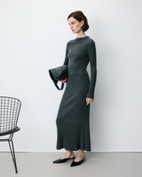 Vestido largo de punto anthracite Alexandra