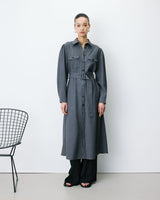 Vestido camisero largo anthracite Arella