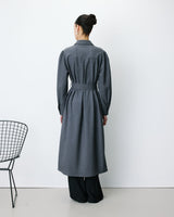 Vestido camisero largo anthracite Arella