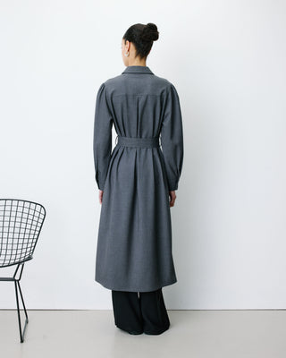 Vestido camisero largo anthracite Arella
