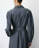 Vestido camisero largo anthracite Arella