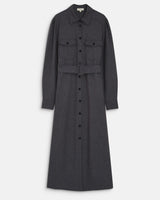 Vestido camisero largo anthracite Arella