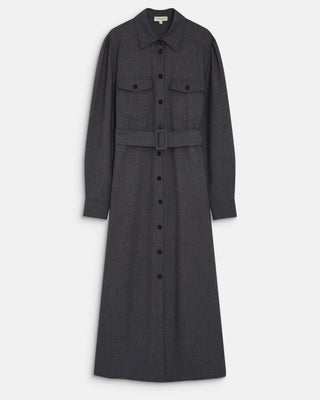 Vestido camisero largo anthracite Arella