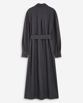 Vestido camisero largo anthracite Arella