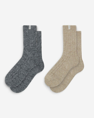Chaussettes épaisses en laine mélangée multico Arlen