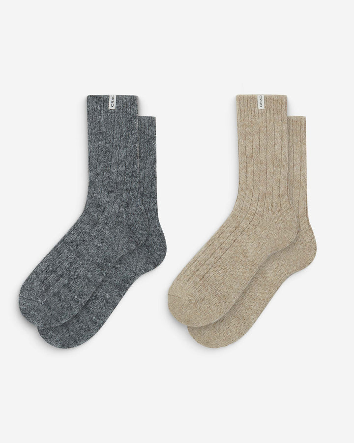 Chaussettes épaisses en laine mélangée multico Arlen
