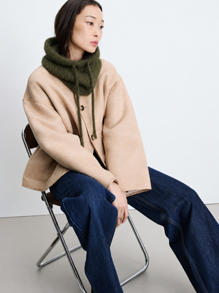 Wool-blend balaclava kaki Samourai