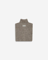 Cache-cou col roulé en maille taupe Ansel