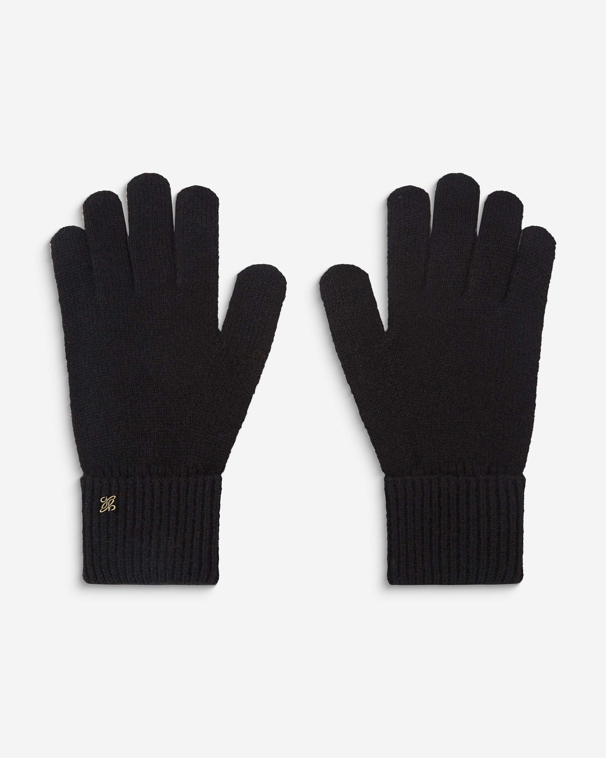 Duo bonnet et gants en maille noir Anicet
