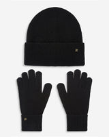 Duo bonnet et gants en maille noir Anicet
