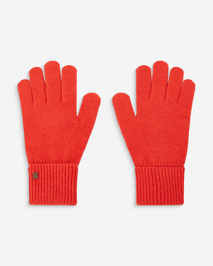 Duo bonnet et gants en maille sanguine Anicet