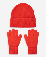 Duo bonnet et gants en maille sanguine Anicet